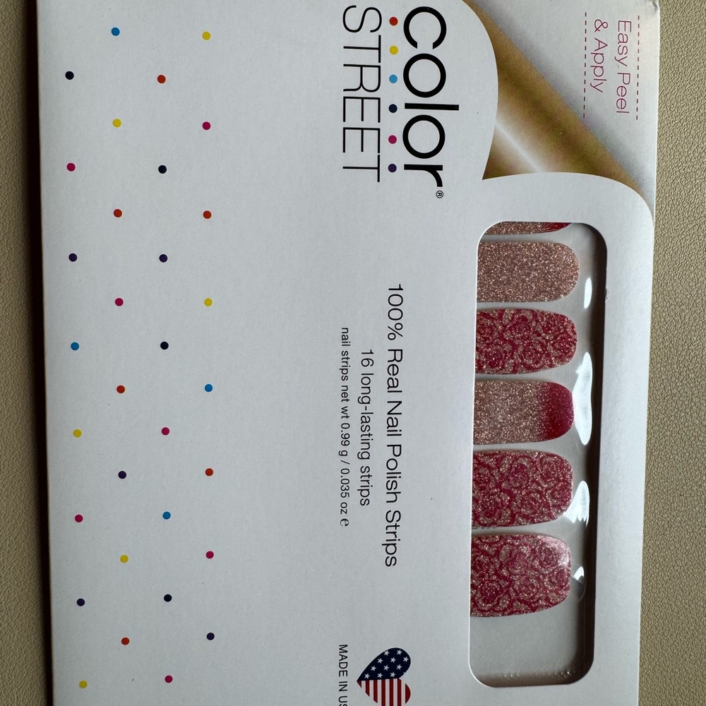 RETIRED Color Street Pink Glitter Nail Polish Strips - Rose All Day